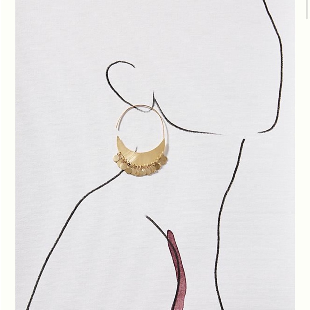 Anthropologie cara coin hoop earring - Picture 3 of 8
